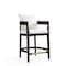 Manhattan Comfort Ritz Counter Stool in Ivory and Dark Walnut, PK2 2-CS006-IV - alternate 3